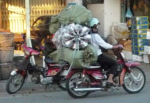 Loaded motorcycle