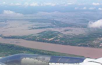 Flooding along the Mekong River