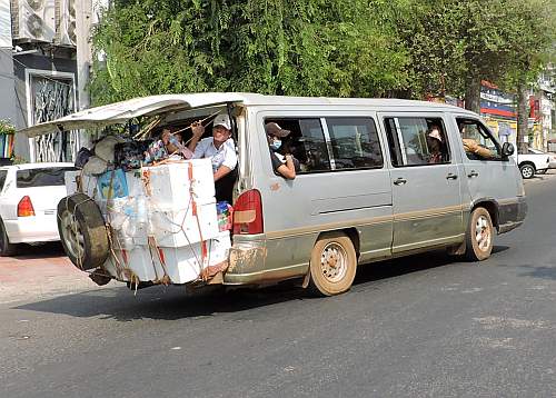 Overloaded van