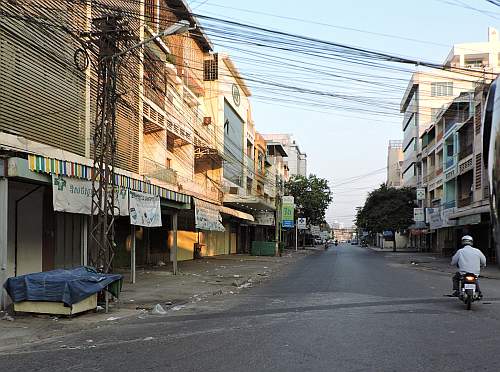 Deserted streets at New Year