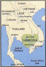 Map of Cambodia and Surrounding Countries