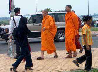 Monks on the street