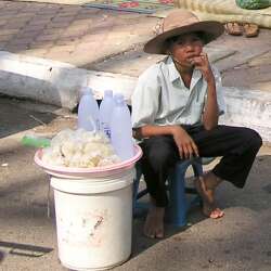 Selling water and popcorn