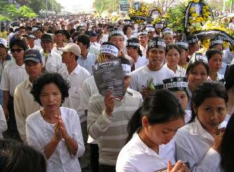 Mourners in procession to the funeral