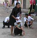 Playing a Khmer New Year game