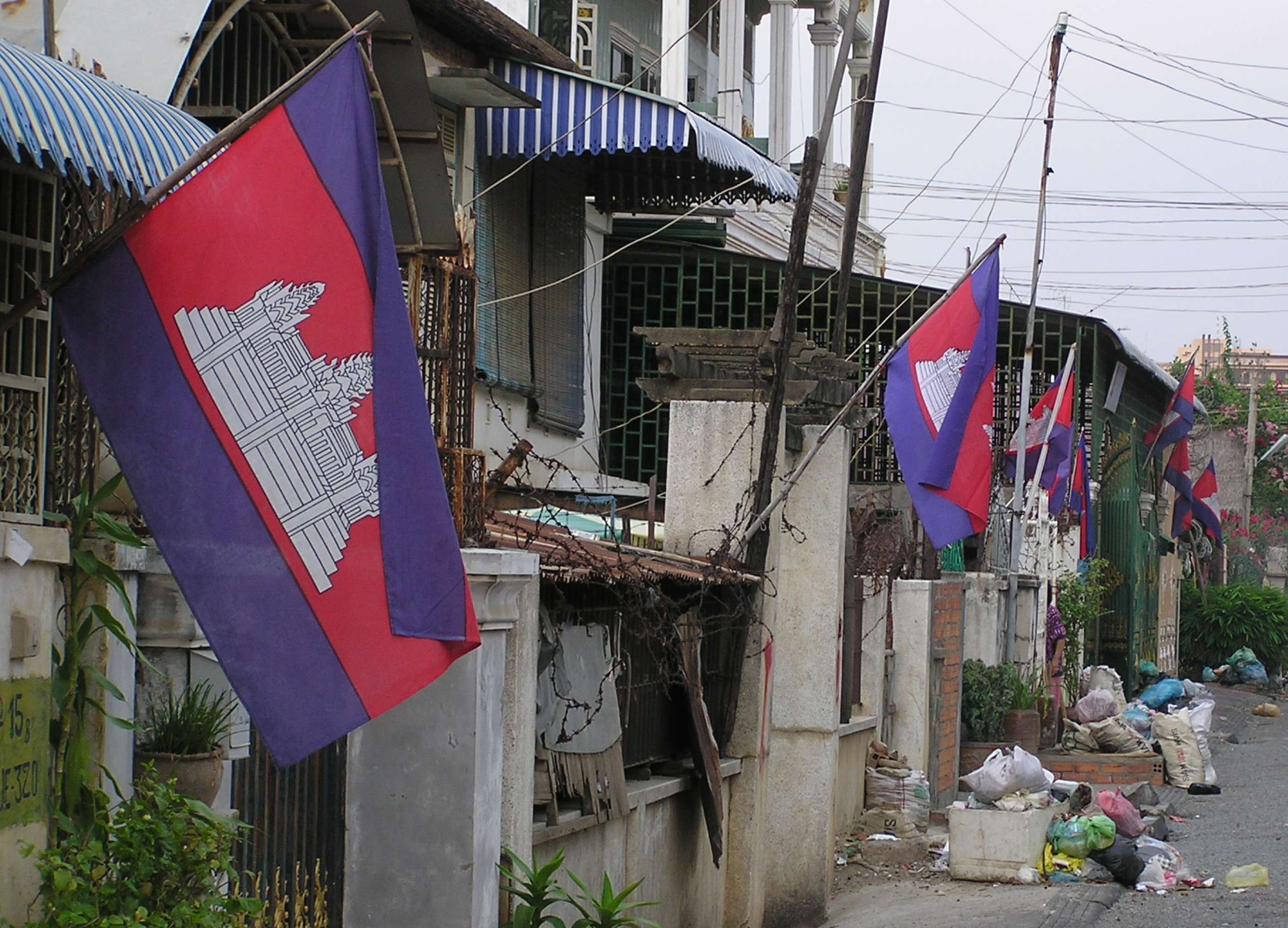 National flags on new year's day