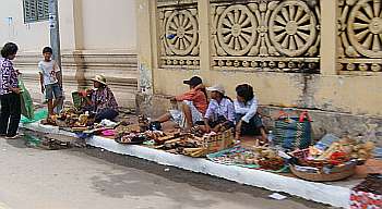 Vendors stake out a place on the street