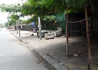 Parking area of the market