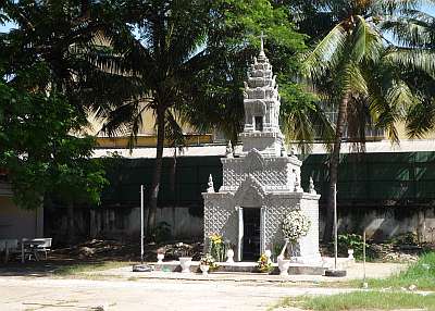 Small stupa at the Catholic church