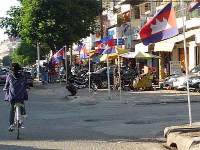 Flags on the street