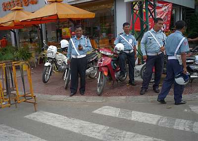 Police blocking streets