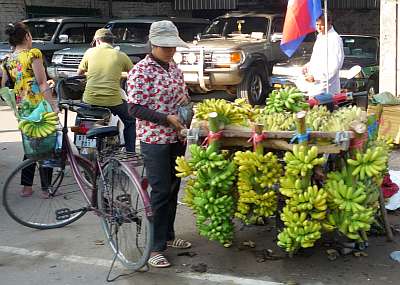 Selling bananas