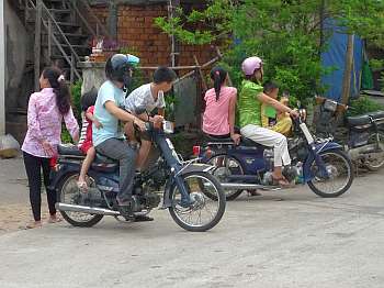 Traveling by motorbike