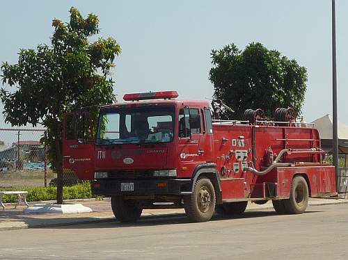 Fire truck on the island