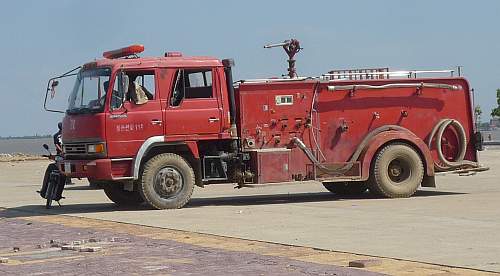 Fire truck on the island