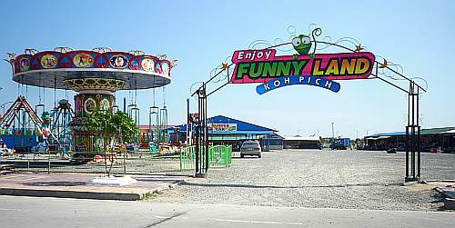 Amusement park on the island