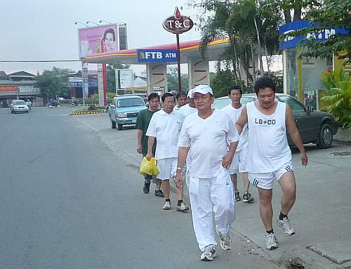 The guys exercising together