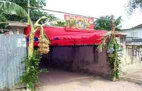 Wedding Tent in Street