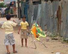 A rare store-bought kite in Cambodia