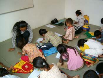 A classroom in a Maryknoll education project