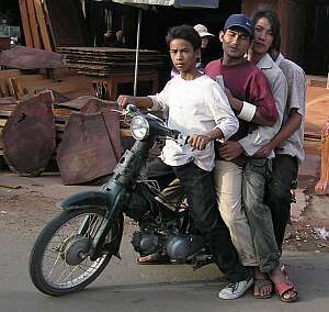 Tight fit on a motorcyle