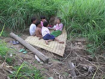 Playhouse on the river bank