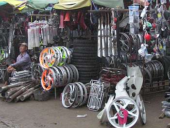 Motorcycle parts shop