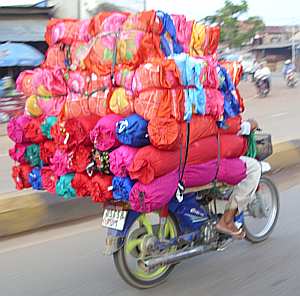 A brightly colored load
