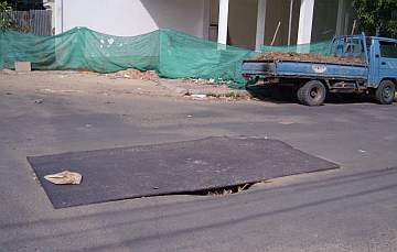 Hole in Phnom Penh street