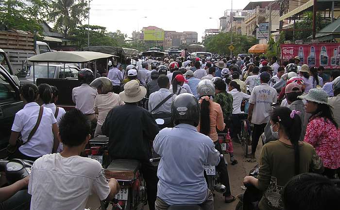Phnom Penh traffic jam