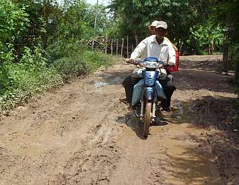 Motorcyles beyond the paved roads