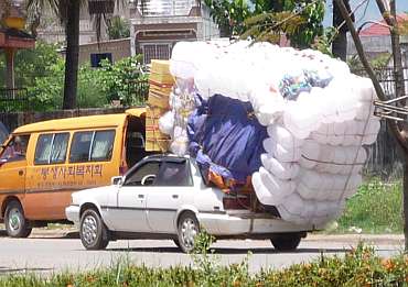 Overloaded car