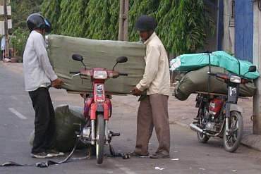 Loading up a motorcycle