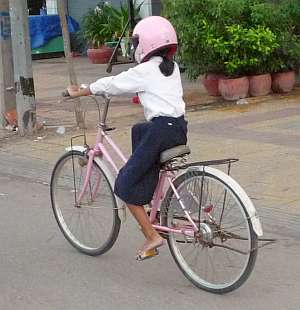 Girl on a bicycle