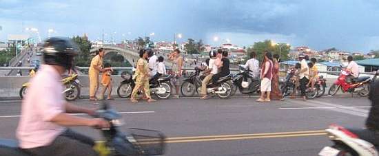 Cambodia's first overpass