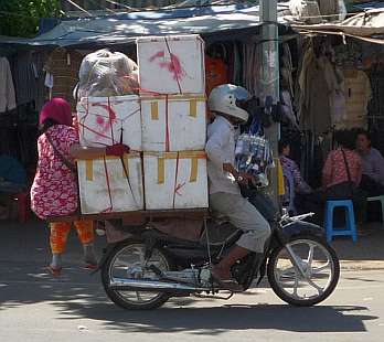 Loaded motorcycle