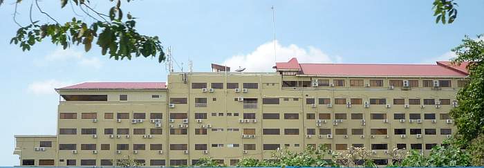 Air conditioning units on building