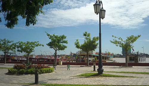 Tour boats on Phnom Penh waterfront