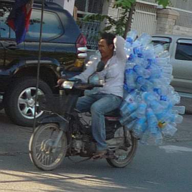 Load of plastic bottles