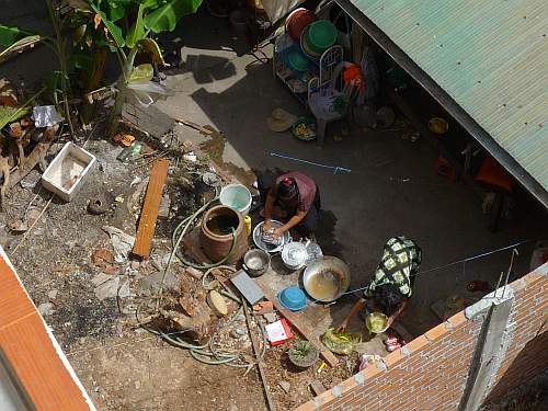 Kitchen in a Cambodian house