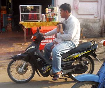 Baby on motorcycle