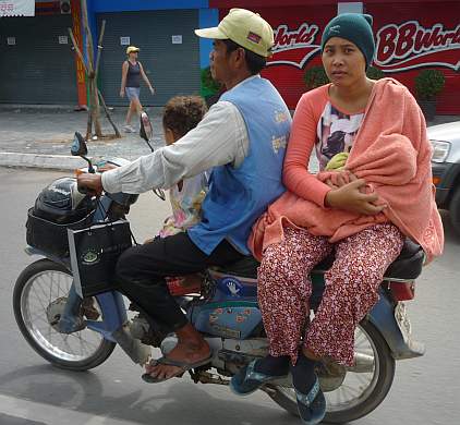 Baby on a motorcycle