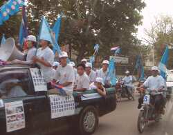 Political campgaining in Phnom Penh