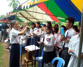 Choir at installation ceremony
