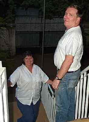 Tuckers on steps of the house