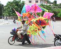 Vendor selling kites in Phnom Penh