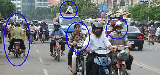 Traffic dangers in Phnom Penh