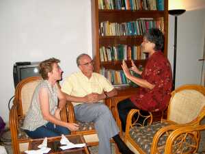 Talking shop at the party