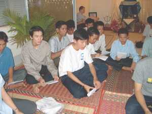 Prayer service in chapel