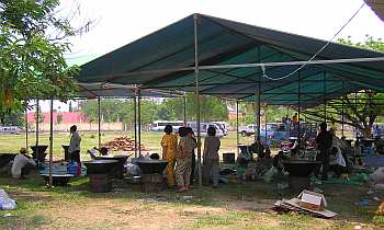 The cooking tent